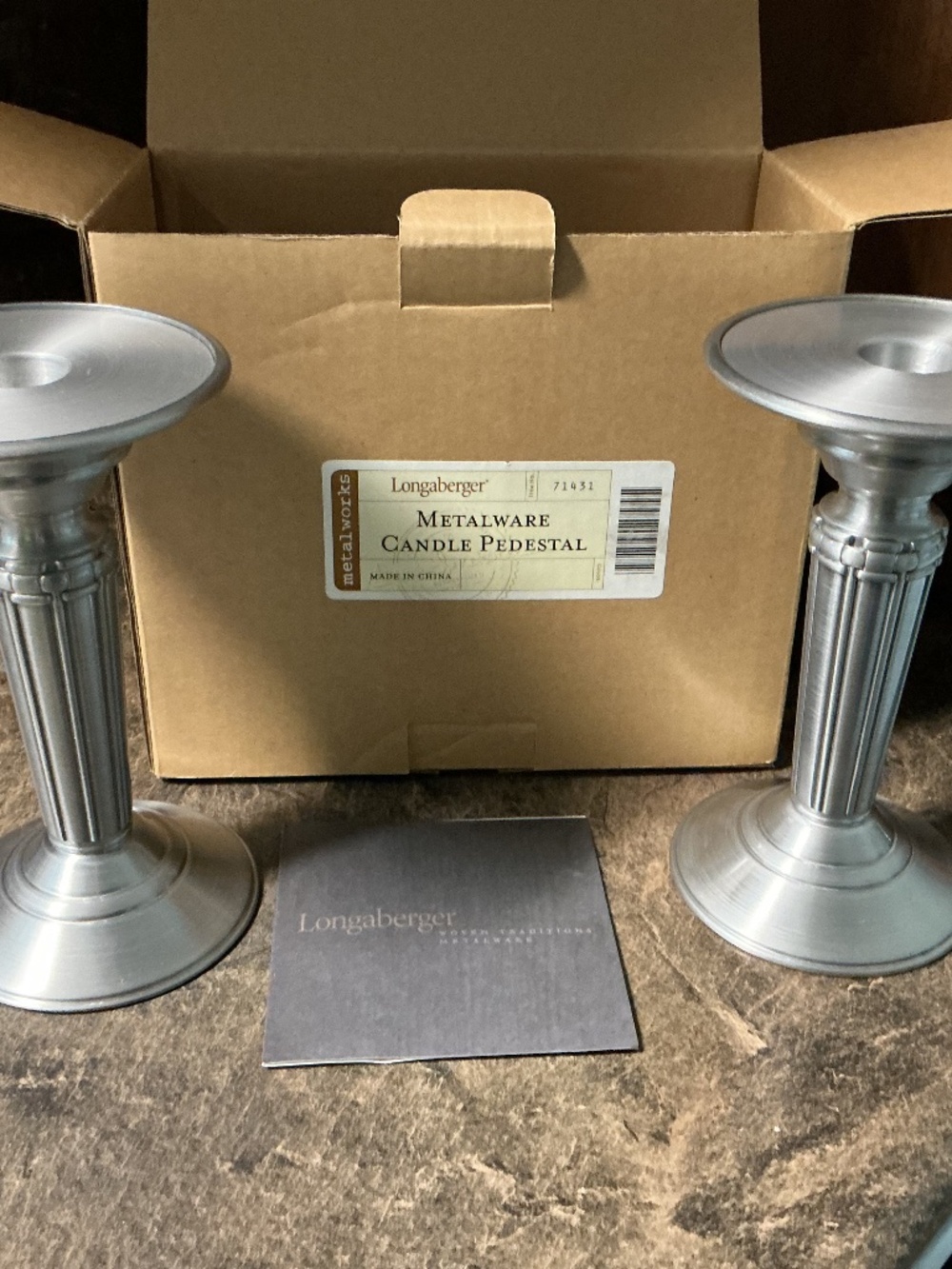 Longaberger Metalware Candle Pedestals